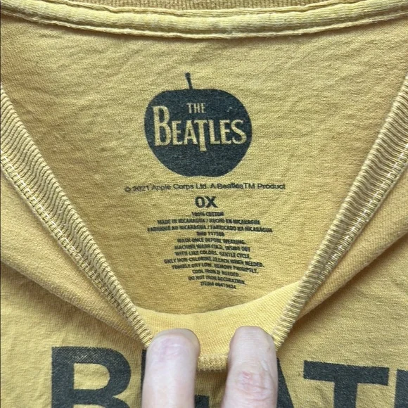 The Beatles Apple Corps Yellow Tee - Picture 2 of 7